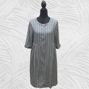 NWOT Ruche Striped Dress